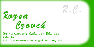 rozsa czovek business card